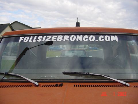 1989 Ford Bronco - New sticker for David