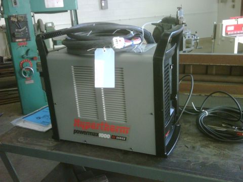 1996 Ford Bronco - A Hypertherm powermax 1000 plasma cutter is shown with its cables and a blank tag attached.