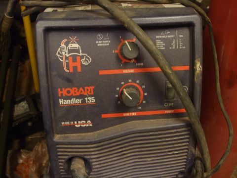 1996 Jeep Grand Cherokee - A Hobart Handler 135 welder is shown, controls for voltage and wire feed.
