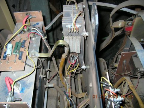 1997 Ford F-250 - This image shows a complex arrangement of electrical components and wiring, possibly from a machine or device.