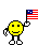 1995 Ford Bronco - Smiley face and American flag graphic on a black background.