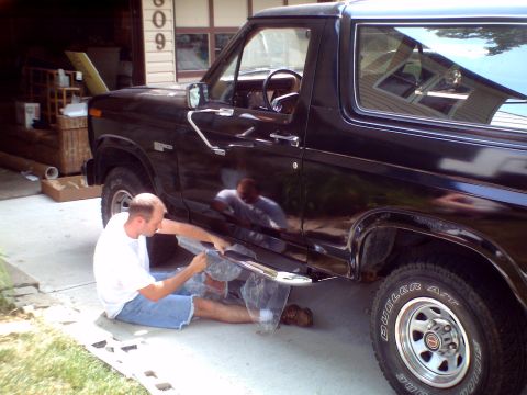 1986 Ford Bronco - Adding the step bars