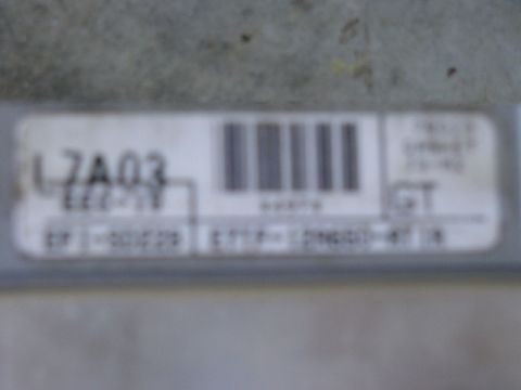 1987 Ford Bronco - sry blury shot, it reads in order: L7A03 EEC-IV *497* GT EFI-SD22B E7TF-12A650-AT 1A (says in the right top corner:7B023 Gasket J3-M2