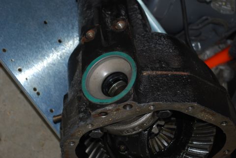 1996 Ford Bronco - This is a close-up view of a vehicle's differential housing, showing the internal gears.