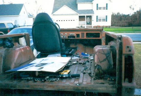 1975 Ford Bronco - I haven't removed much of the interior at this point, other than the diamond-plate Aluminum bedwalls, which we also sold.