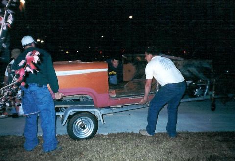 1975 Ford Bronco - We made it without hernia. Frank has the driver's door, and I have the passenger's. The guys at the back are curious neighbors who have now…