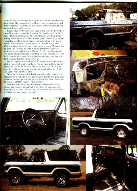 1979 Ford Bronco - A 1978 Ford Bronco is shown in a three-quarter front view, highlighting its two-tone paint scheme and custom wheels.
