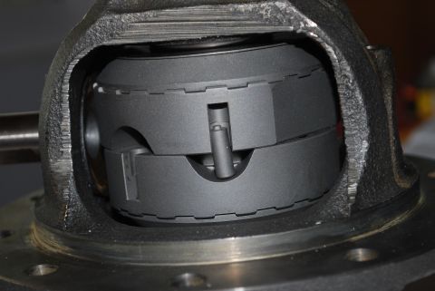 1996 Ford Bronco - Close-up of a differential carrier assembly, showing internal gears.