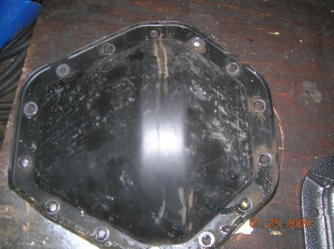 1985 Ford Bronco - A black differential cover is shown, with a date stamp indicating it was photographed in 2009.