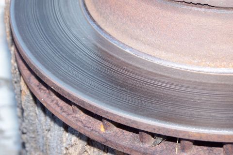 1990 Ford Bronco - This photo shows a rusted brake rotor, not a 1990 Ford Bronco ball joint.