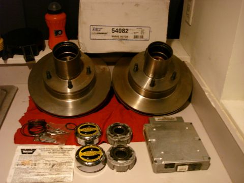 1996 Ford Bronco - Hub + Rotor Assembly, Warn Premium Manual Hubs + Conversion Kit, 96 Bronco Computer