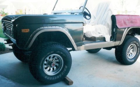 1975 Ford Bronco - This was its first rollout with the body on. The neighbors were shocked.
