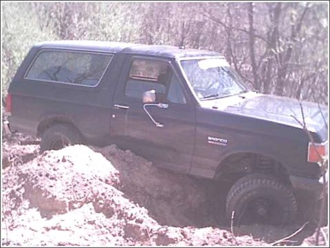 1989 Ford Bronco - Trails had been renovated, thus causing me to high center 5 times in a row! lol
