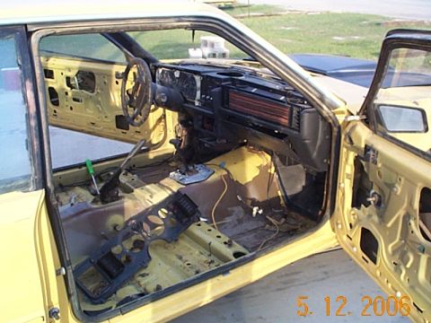 1982 Ford Mustang - this is after cleaning out the old .