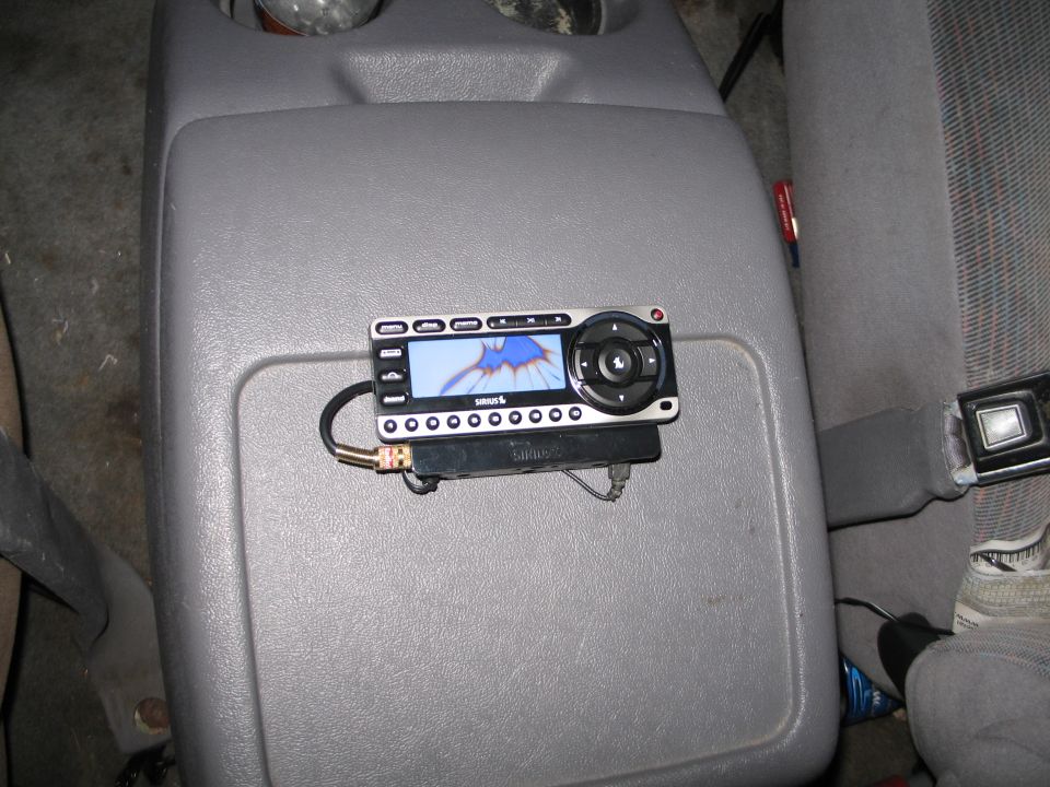 Sirius radio on center console