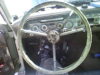 1965 Ford Ranchero - the original wheel. I have quite a bit of work ahead of me. There is alot of play so i need a new rag joint. The replacement...well repair…