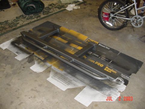 1989 Ford Bronco - Hammerite. Hammered grey.