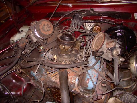 1986 Ford Bronco - A pile of stuff came off the Mopar to get to the chain