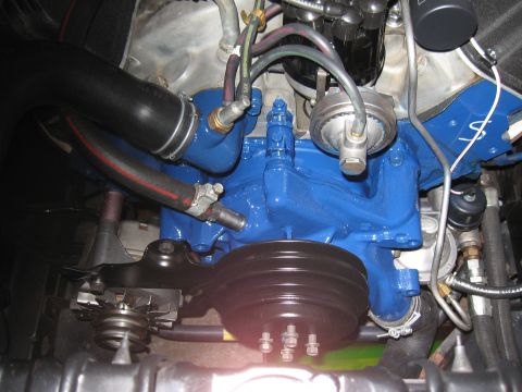 1968 Shelby GT500 - Engine components, including hoses and a pulley, are visible in this close-up shot.