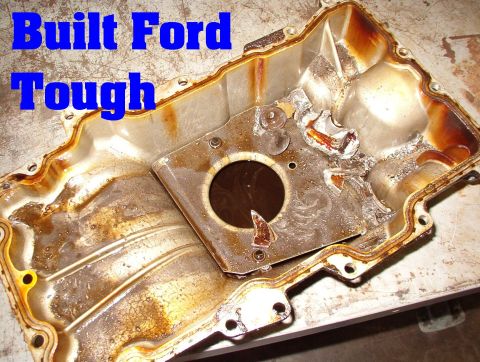1983 Ford Bronco - Oil pan & contents from a 3.0L DOHC Sable Note the wear on the broken piston chunks - the engine KEPT RUNNING for a loooooooong time with a…