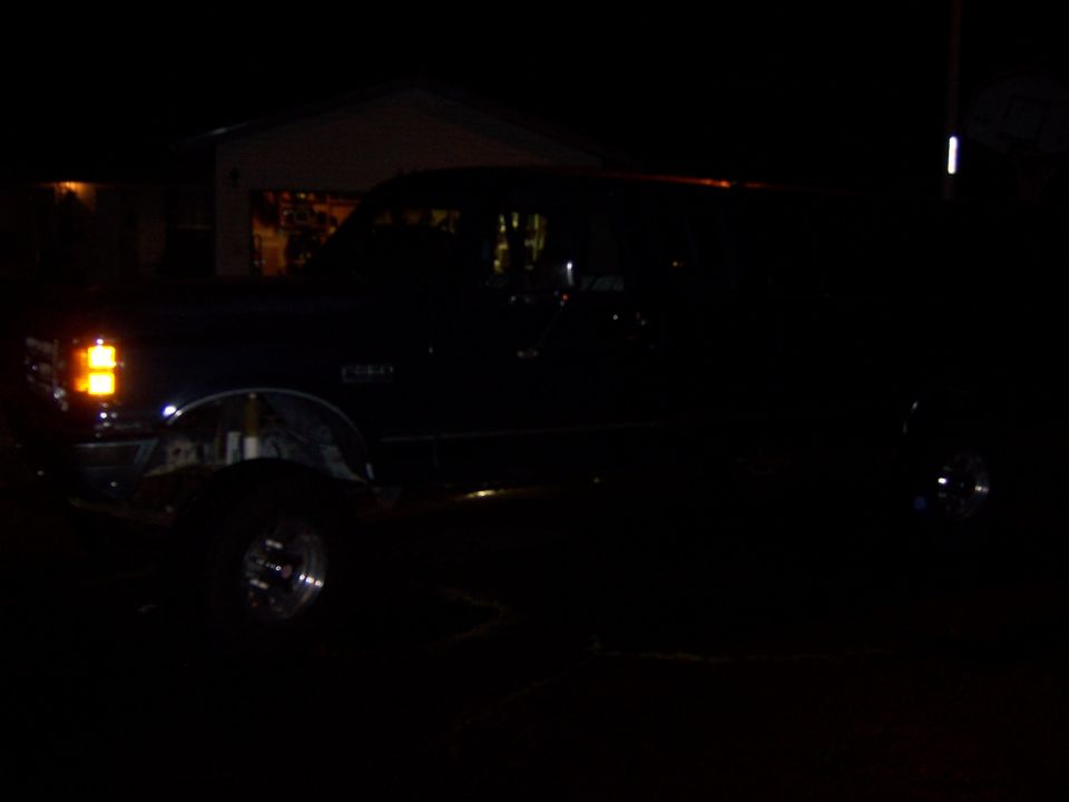 1991 Ford Bronco side view at night