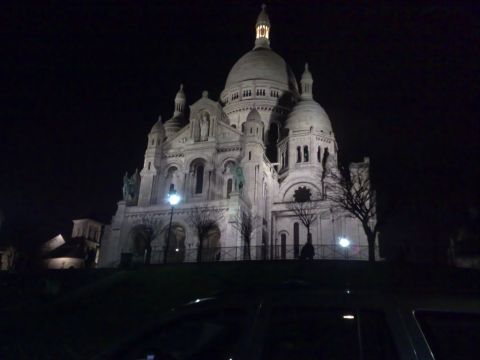 1991 Ford LTD Crown Victoria - Nighttime photograph of the Sacre-Coeur basilica, not a technical document.