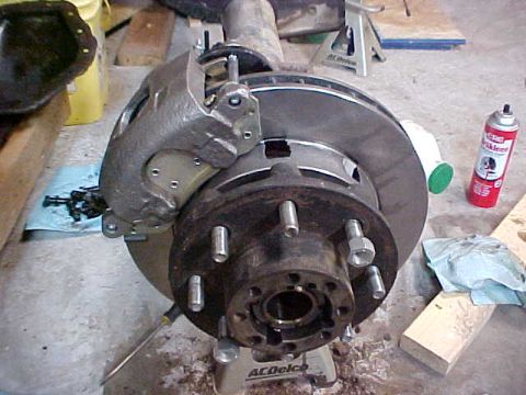 1975 Chevrolet Blazer - disk brakes installed on brackets
