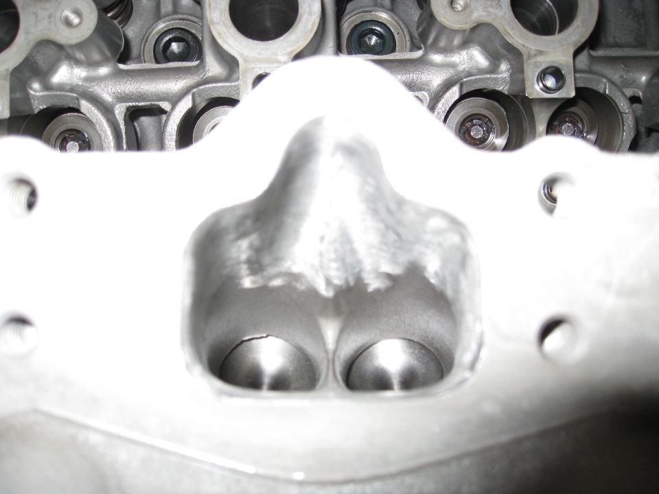 Modified engine cylinder head intake ports