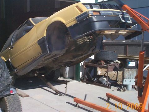 1982 Ford Mustang - up, up and away.