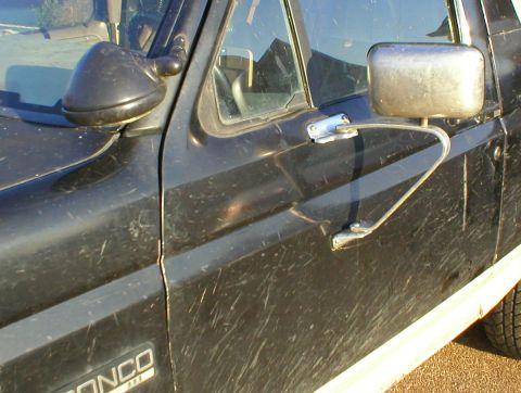 1983 Ford Bronco - These are OK, but I want to be able to adjust them from inside, and not have to reset them if I fold them off-roading.