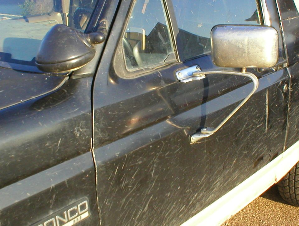 These are OK, but I want to be able to adjust them from inside, and not have to reset them if I fold them off-roading.