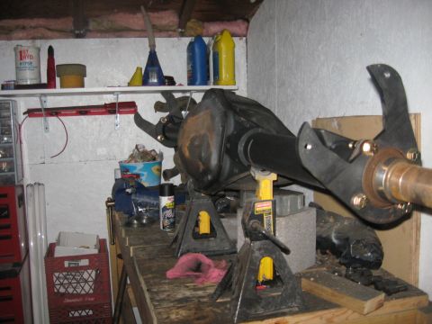 1988 Ford Bronco - Disc brake brackets bolted on.