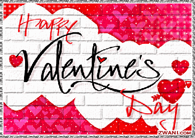 1989 Ford Bronco - A Valentine's Day graphic with hearts and text on a brick wall background.