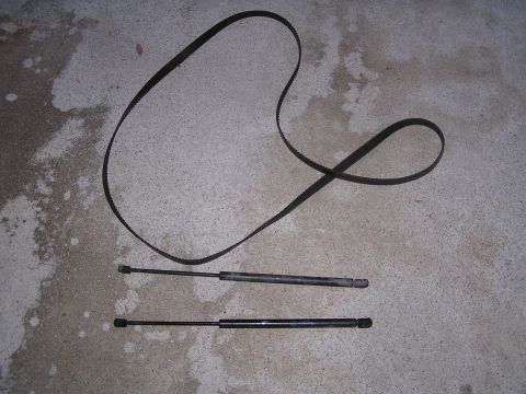 1995 Ford Thunderbird - New parts for the Bird, Boneyard Fresh! Hood Shocks and New Serpentine Belt