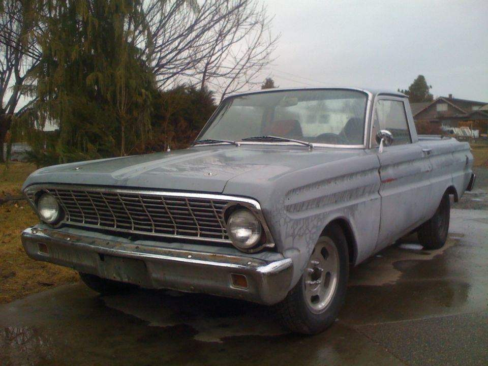 Gray 1960 Ford Falcon Ranchero, 3q-front view