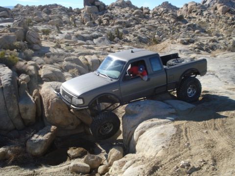 1997 Ford Ranger - A 1997 Ford Ranger navigates a rocky trail in Johnson Valley.