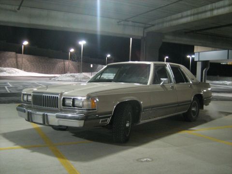 1988 Mercury Grand Marquis - This sedan's boxy body style and grille suggest a model year in the early 1980s, not 1988.
