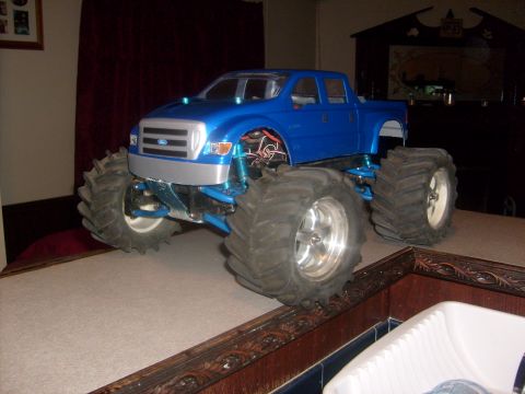 1989 Ford Bronco - This is a remote-controlled monster truck that resembles a Ford pickup.