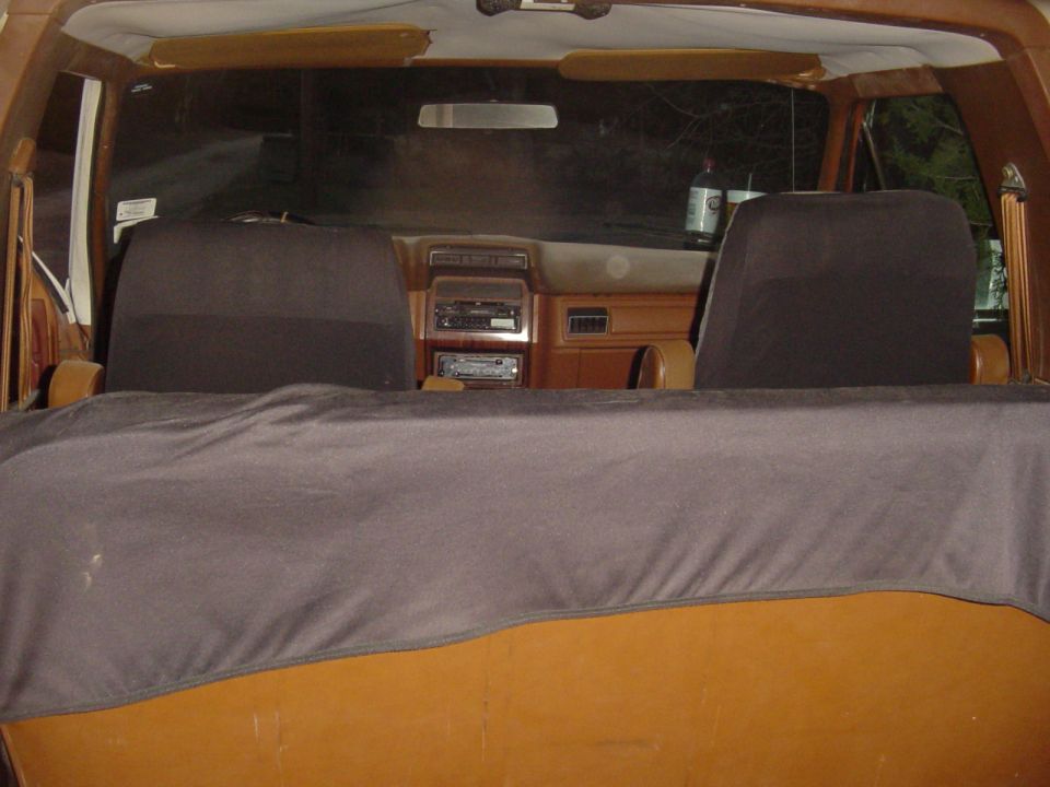 1982 Ford Bronco interior showing front seats and dashboard
