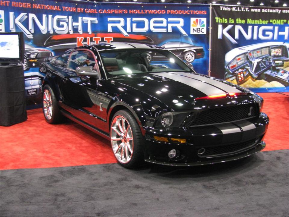 Black 2003 Ford Mustang Shelby GT500 modified as K.I.T.T. from Knight Rider