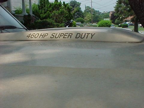 1986 Ford F-350 - 460HP HOOD SCOOP - DOES ANYBODY KNOW WHY THIS HAS 460HP ON THE HOOD SCOOP? WAS THIS A FACTORY CONVERSION MOTOR THAT WAS PUMPED UP TO 460 HO…
