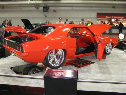2003 Mercury Marauder - Customized 1969 Chevrolet Camaro on display at a car show.