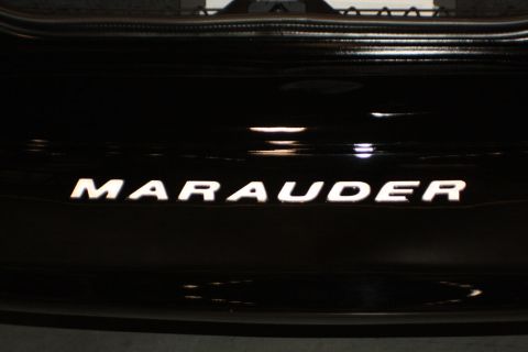 2003 Mercury Marauder - Illuminated 'Marauder' text on the rear of a 2003 Mercury Marauder.
