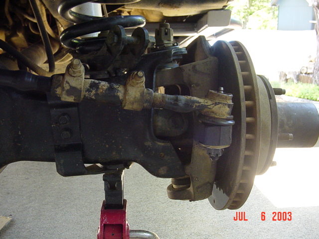 Drivers side on top