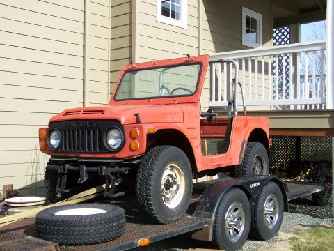 1988 Suzuki Samurai - This 1988 Suzuki Samurai is seen on a trailer, ready for transport.