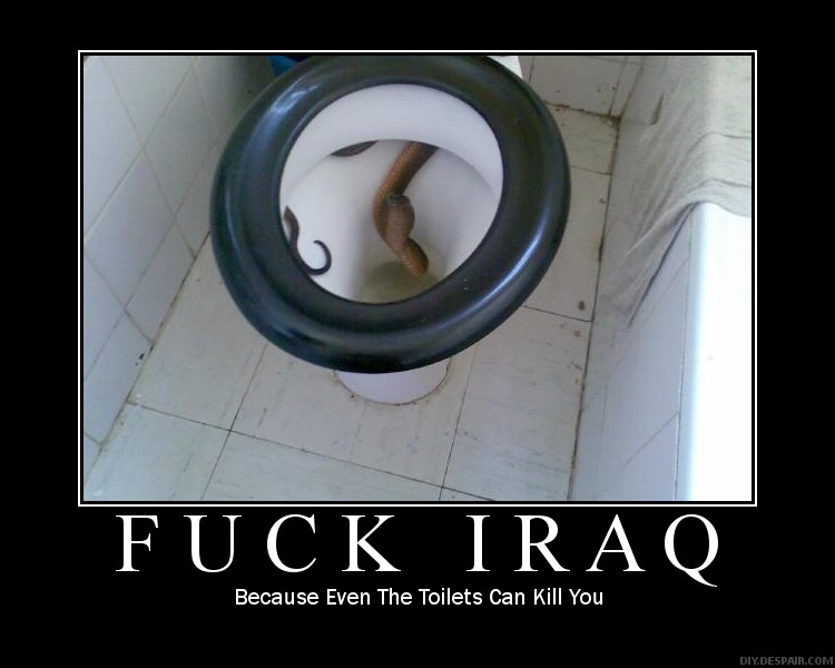 Toilet with a snake inside, captioned meme; not a vehicle