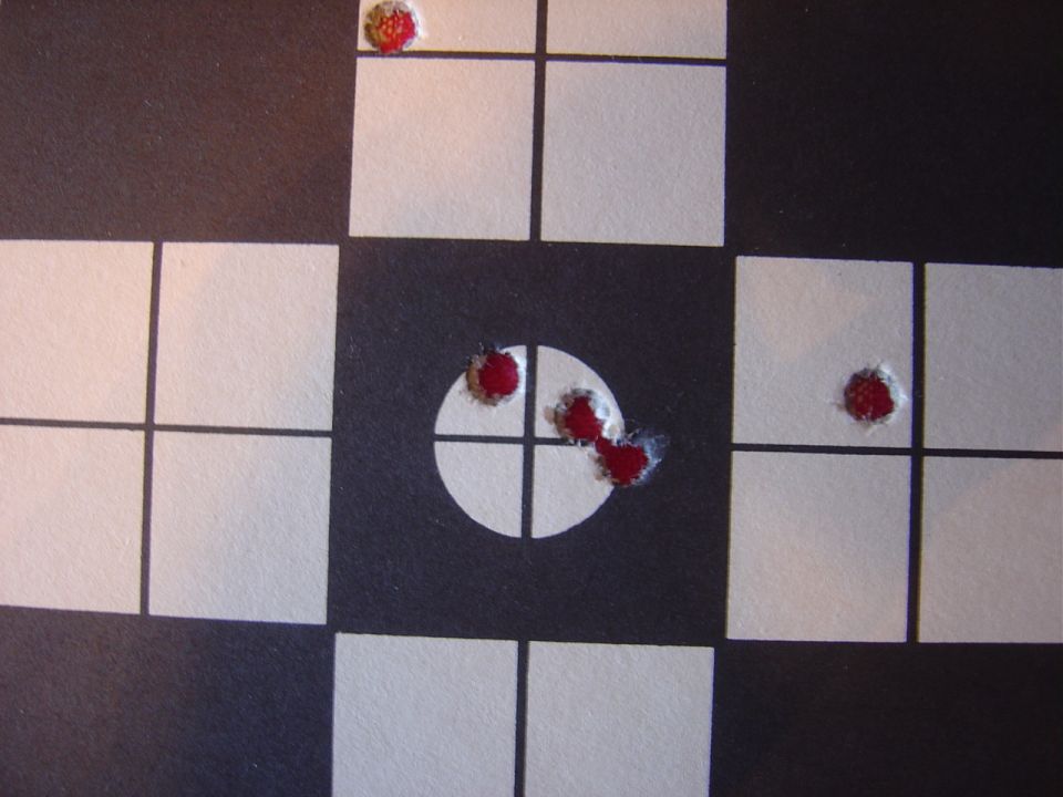 Target with bullet holes