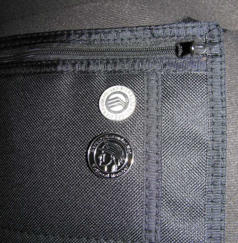 Mercury Marauder.net pin and Mercury "waterfall" pin.