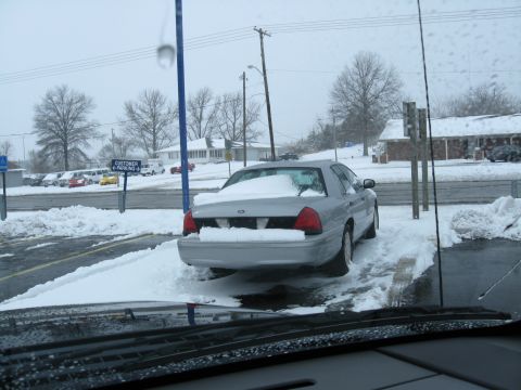 2006 Ford F-150 - The 2004 Crown Vic... her last picture as seen from my new truck while driving away. Goodbye!