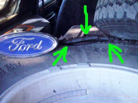 1994 Ford C-350 (Centurion Conversions) - Tore out the sidewall. Never saw what I hit.